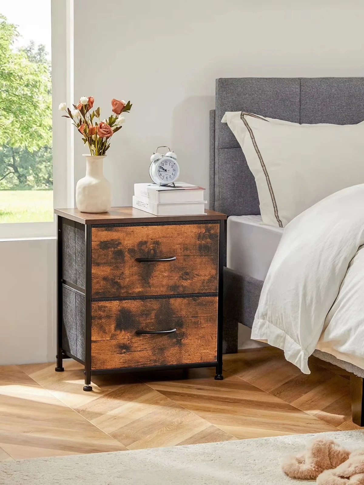 Bedside Table With Storage Drawers