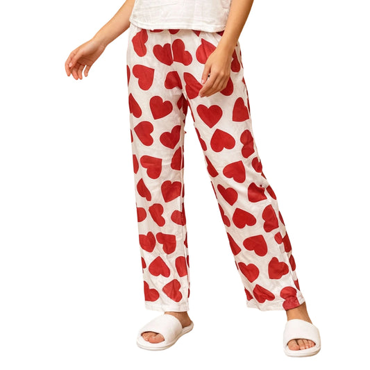 hirigin Valentine Matching Set Heart Print Tank Top and Pants