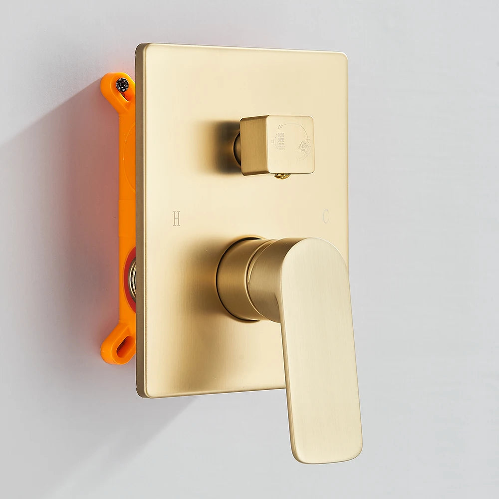 Quyanre Brushed Rain Shower System with Dual Control