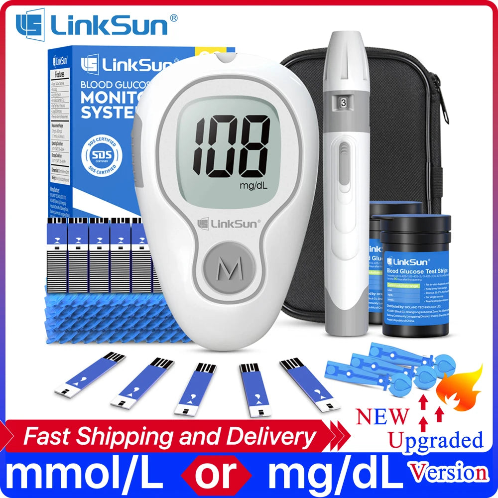 Linksun G-425-3 Glucose Meter Complete Kit With Test Strips