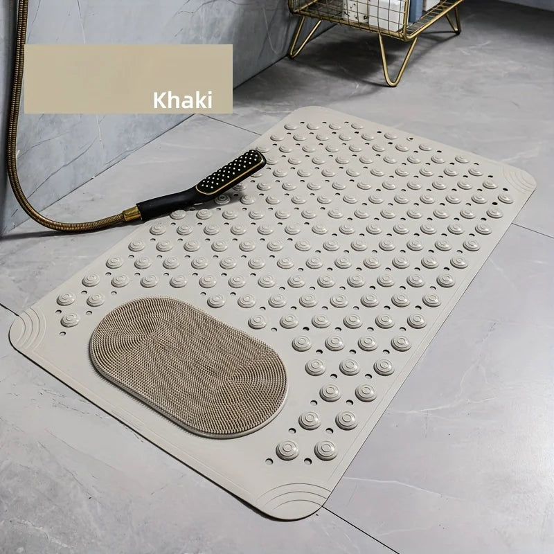 PVC Bath Mat With Rectangular Massage Nubs Non Slip