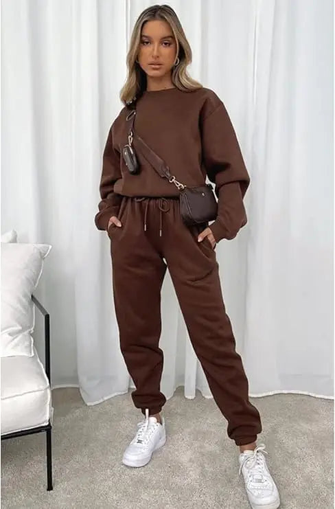 KANSOON Two Piece Long Sleeve Sweatsuit Pants Set For Women
