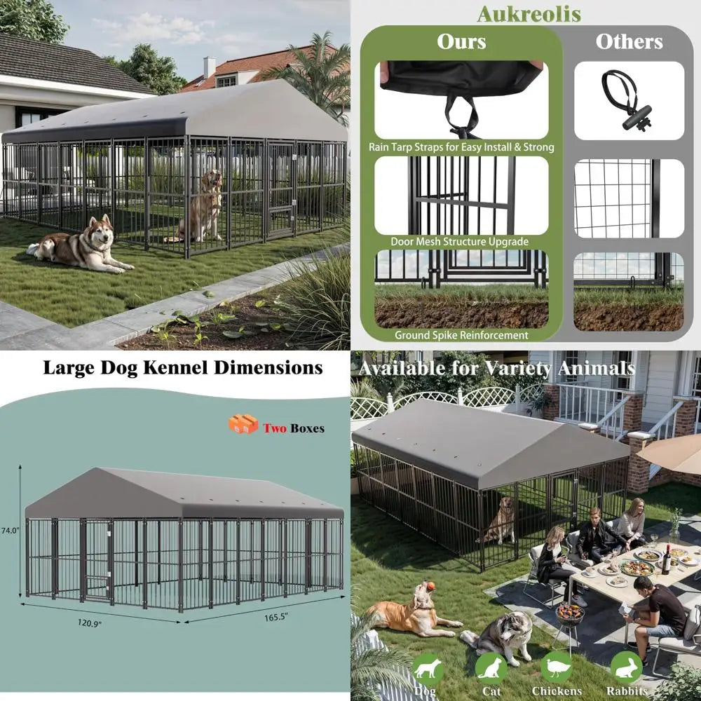 Heavy Duty Outdoor Dog Kennel With Roof