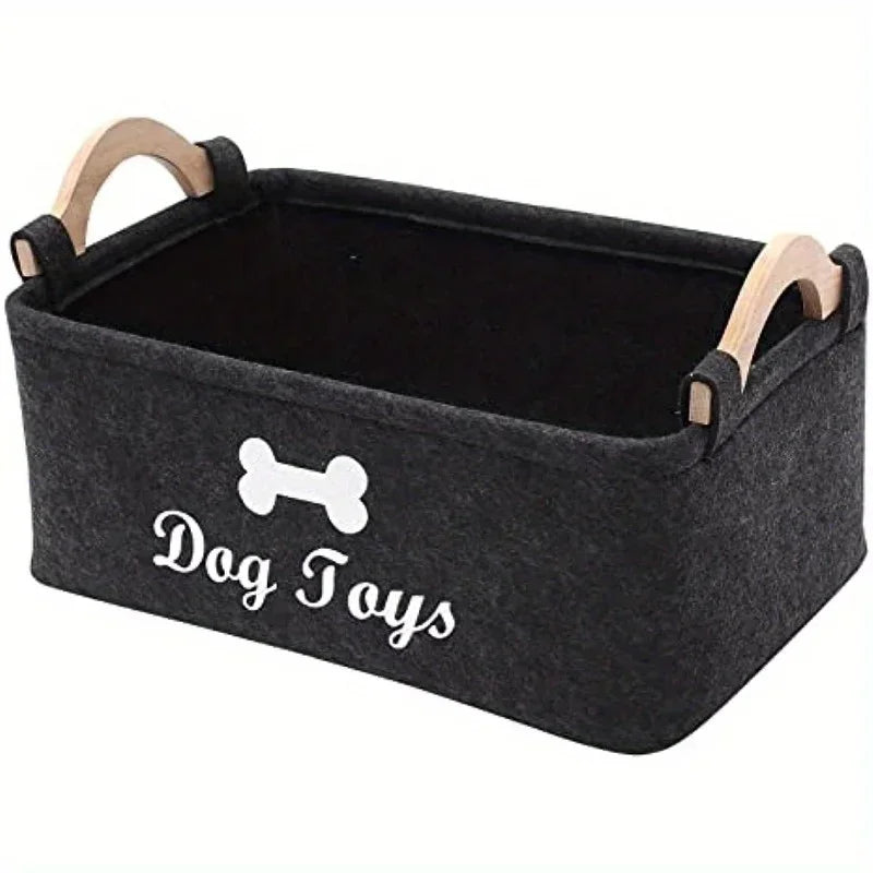 Felt Storage Basket for Pet Toys and Plush Toys Organization