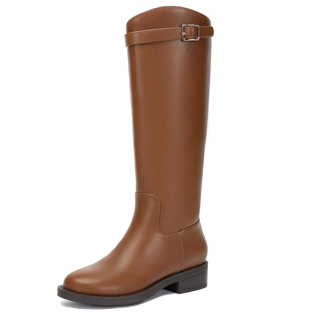 Womens Knee High Riding Boots PU Upper Equestrian Boot