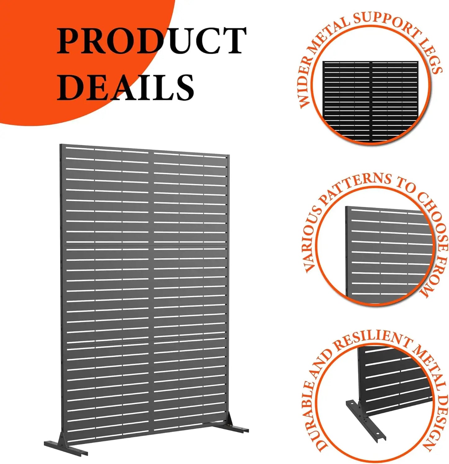 HiMISSH Metal Outdoor Privacy Screens and Panels for Patio