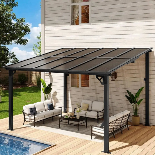 Outdoor Pavilion Sloping Roof Shelter Waterproof Garden