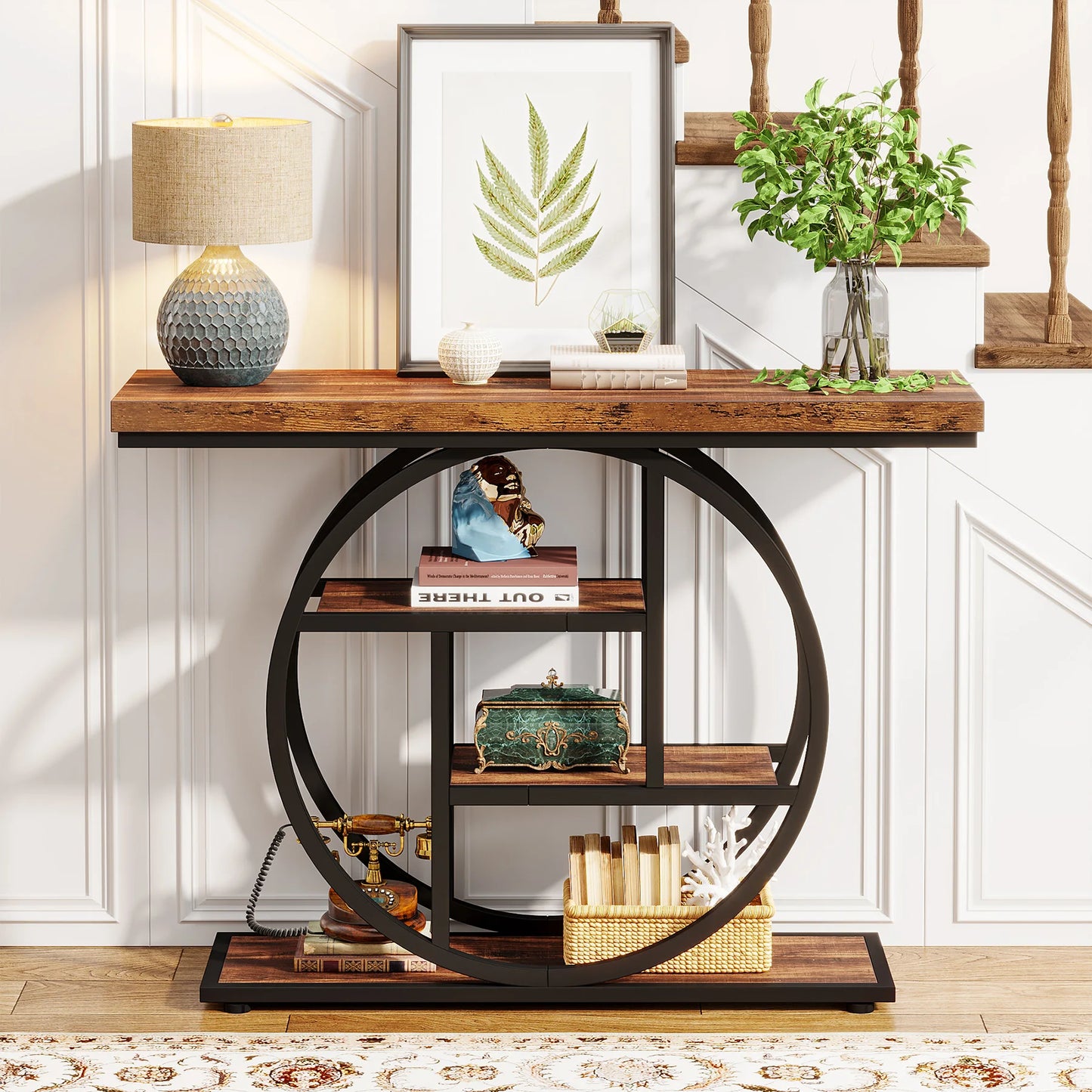 4 Tier Entryway Sofa Table For Living Room