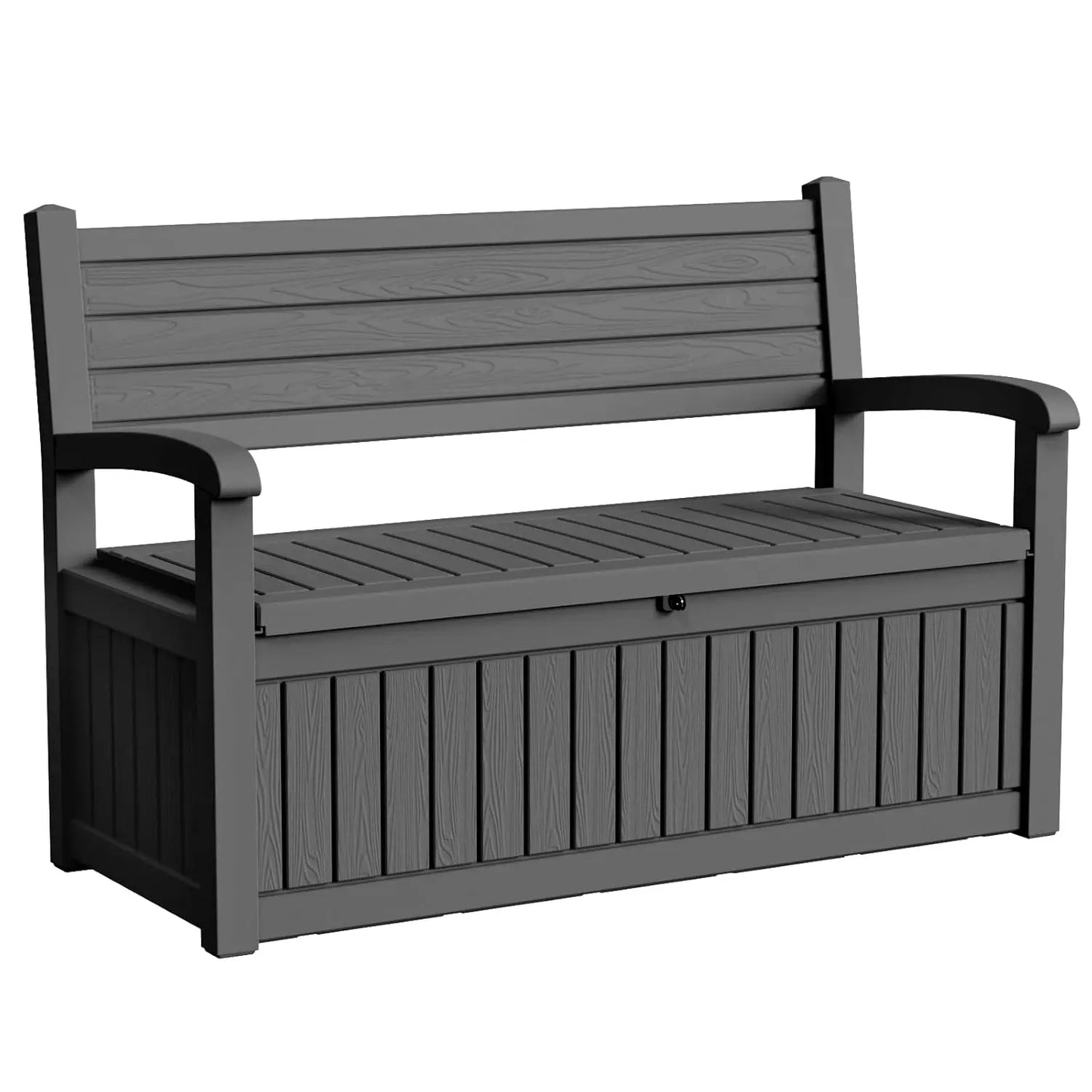 Outdoor Resin Storage Bench Deck Box Waterproof and Lockable