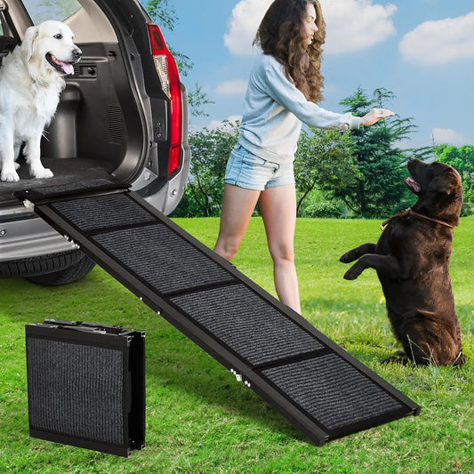 HiMISS Upgraded Folding Pet Ramp for Large Dogs Non Slip