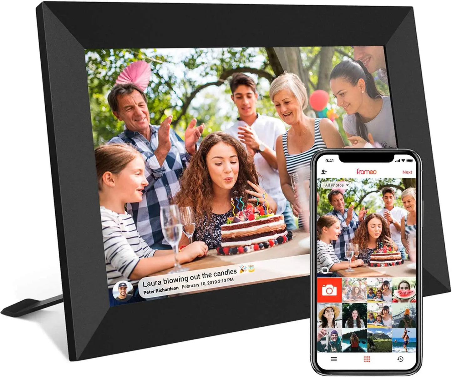 YENOCK 32GB Smart WiFi Digital Photo Frame With Touch Screen