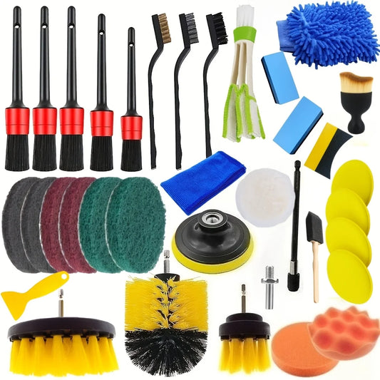 Car Detailing Brush Set Auto Cleaning Kit For Vents And Air Outlets