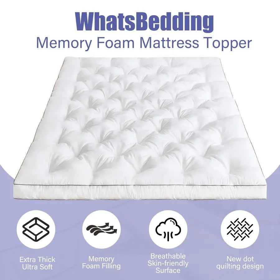 Memory Foam Mattress Topper for Restful Sleep and Support