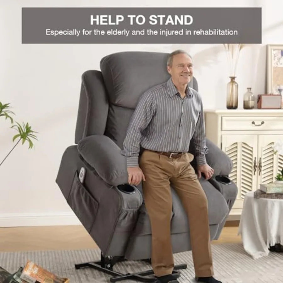Power Lift Recliner Chair With Vibration Massage And Lumbar Heating