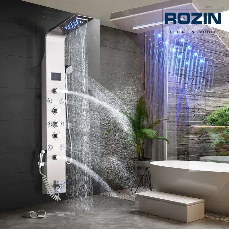 Rozin Intelligent LCD Shower Column System With 6 Modes