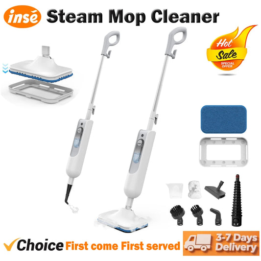 INSE Powerful 6 In 1 Steam Vac Mop For Scrubbing And Cleaning