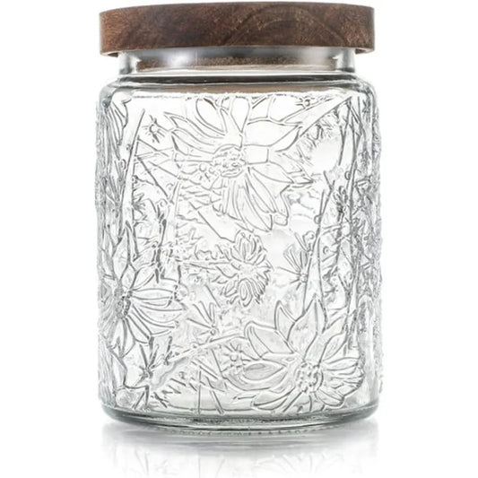 Vintage Glass Jar With Lid