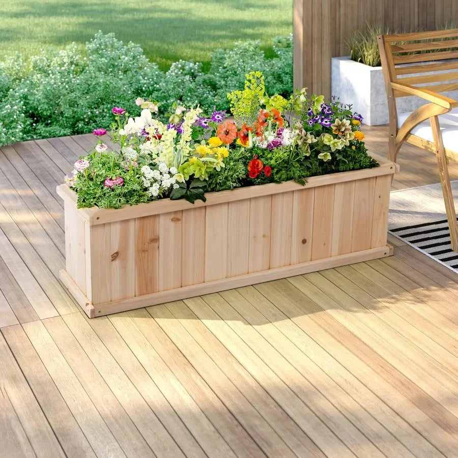 Premium Cedar Raised Garden Bed Planter Box For Vegetables
