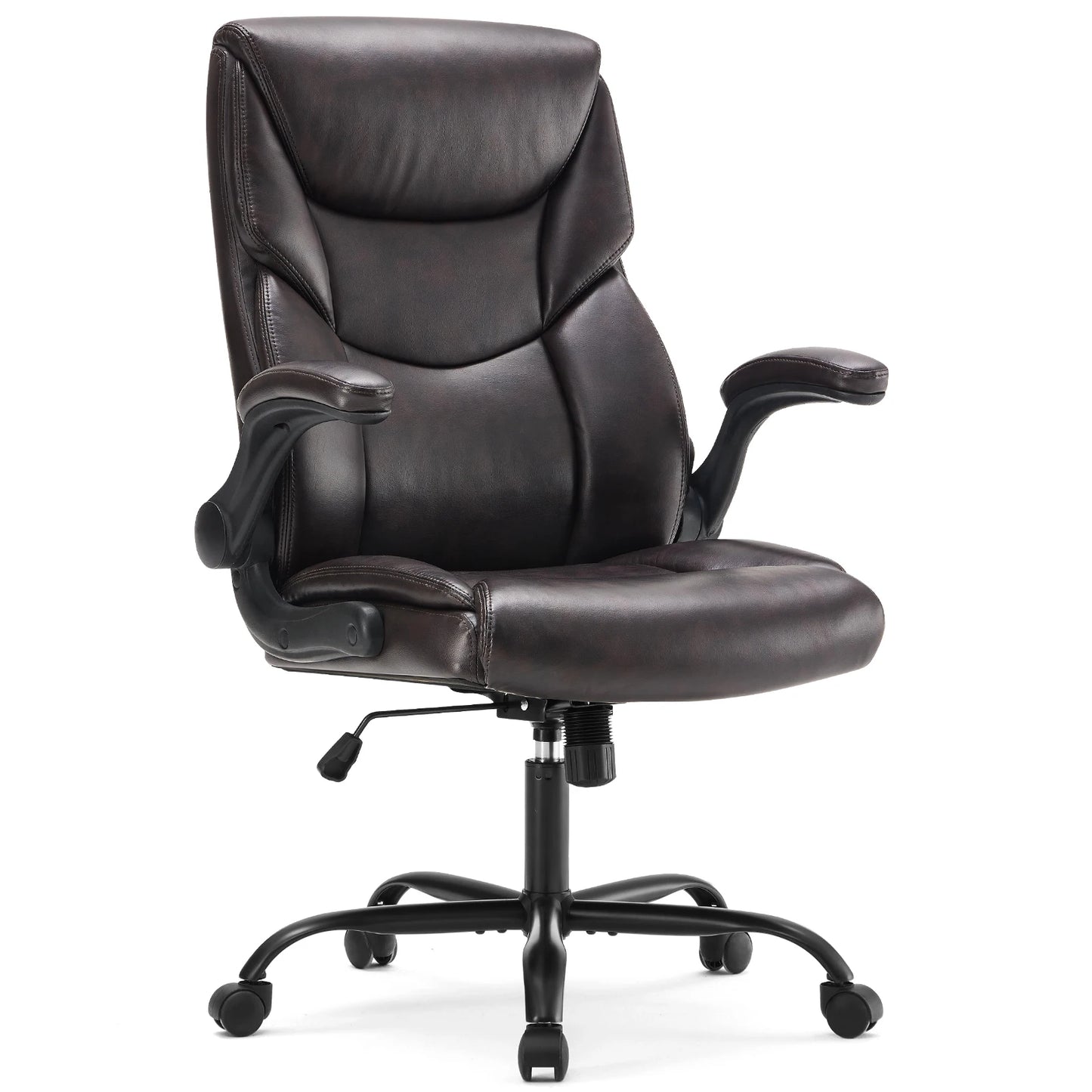 Executive High-Back Office Chair with Flip-Up Armrests