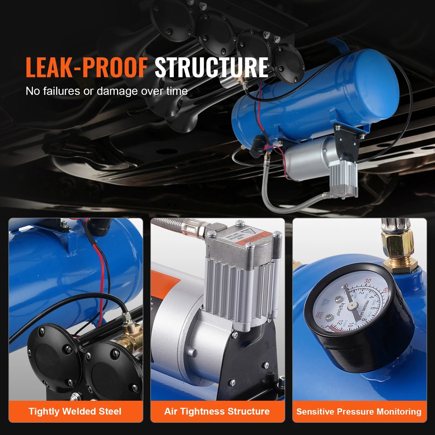Succebuy 12V Air Compressor With Tank 120 PSI Onboard System