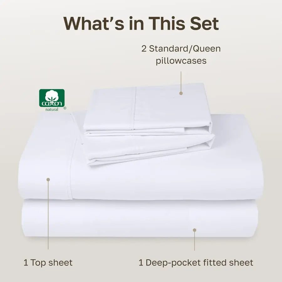 Natural Cotton Sheets Set