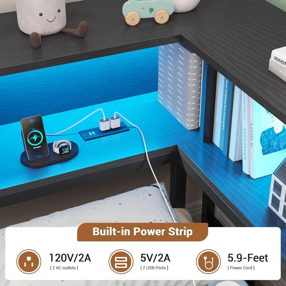 Space Saving Daybed With Storage Drawers And Charging Station