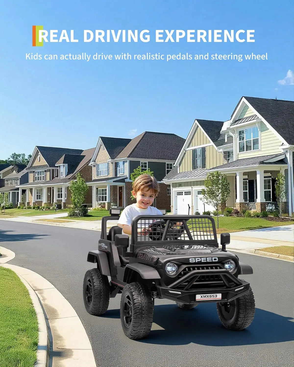 HiMISSE Electric Ride On Car For Kids With Remote Control