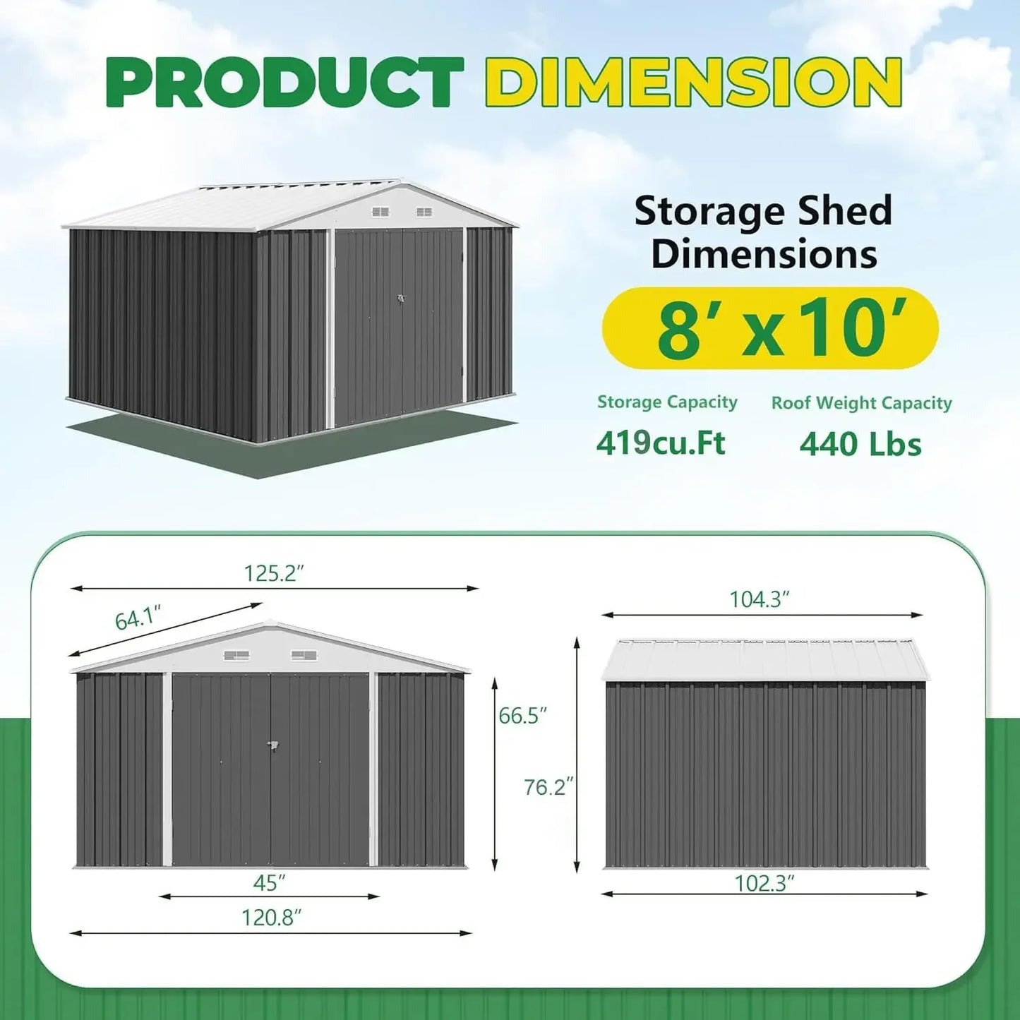 Outdoor Metal Storage Shed