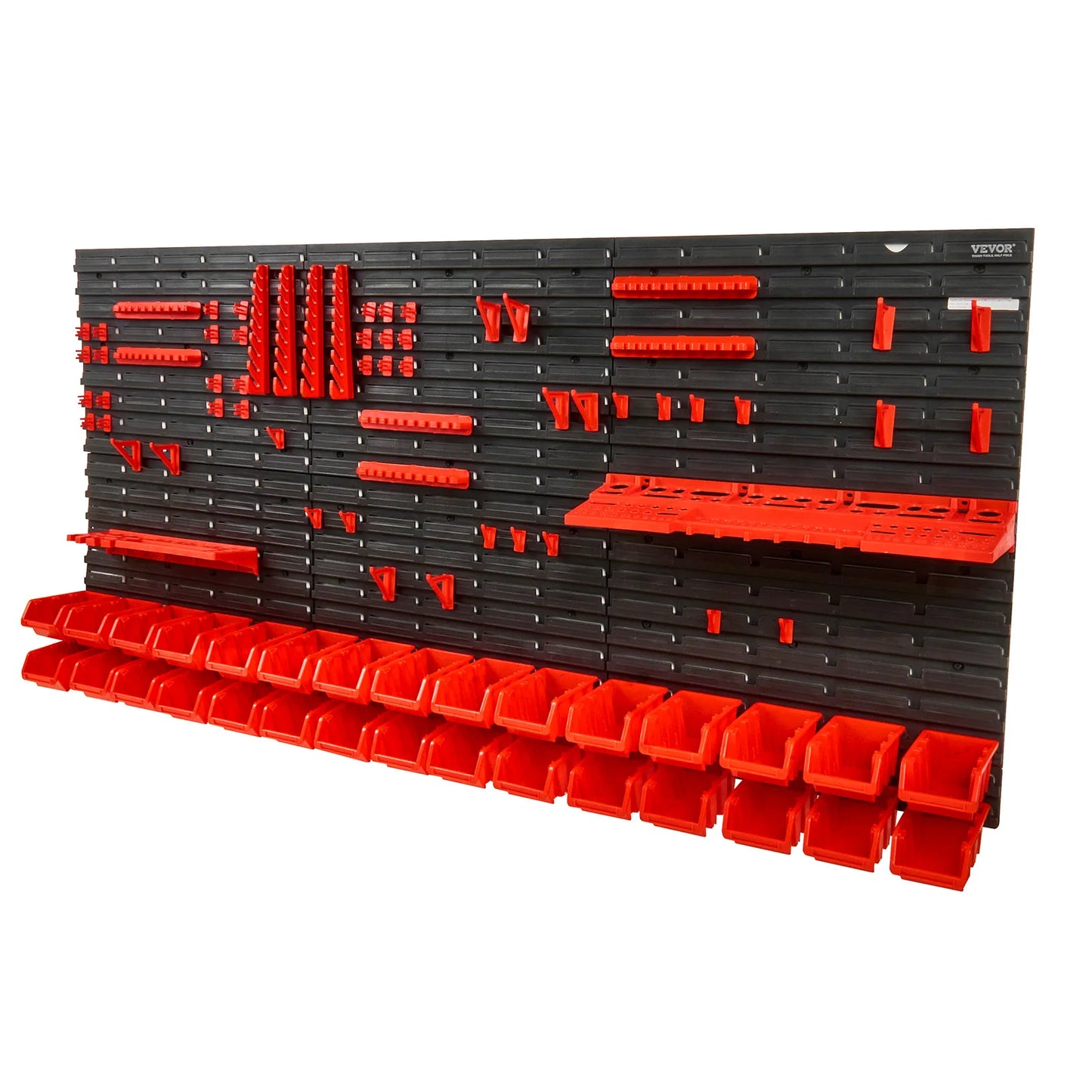 SucceBuy Wall Mounted Storage Bins Organizer With Panels