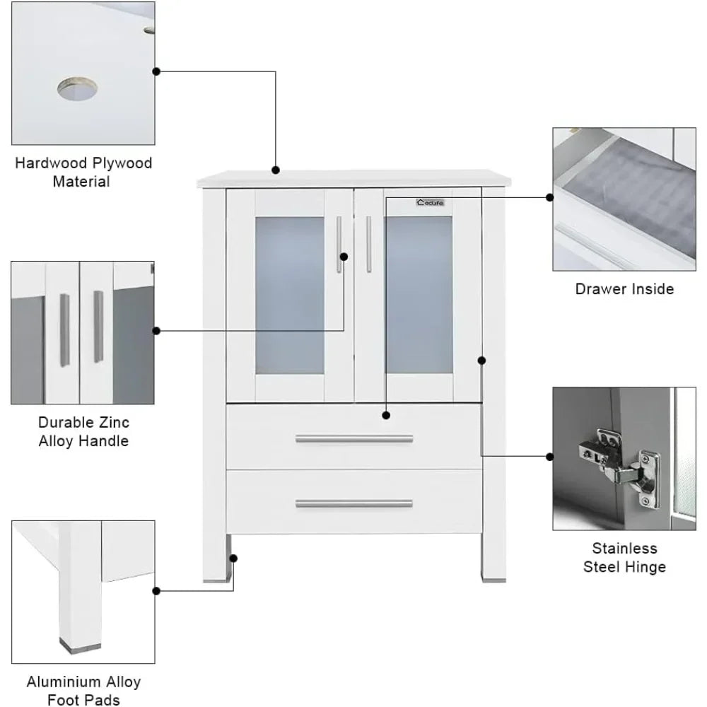 Modern Bathroom Vanity Sink Combo With Spacious Storage Space