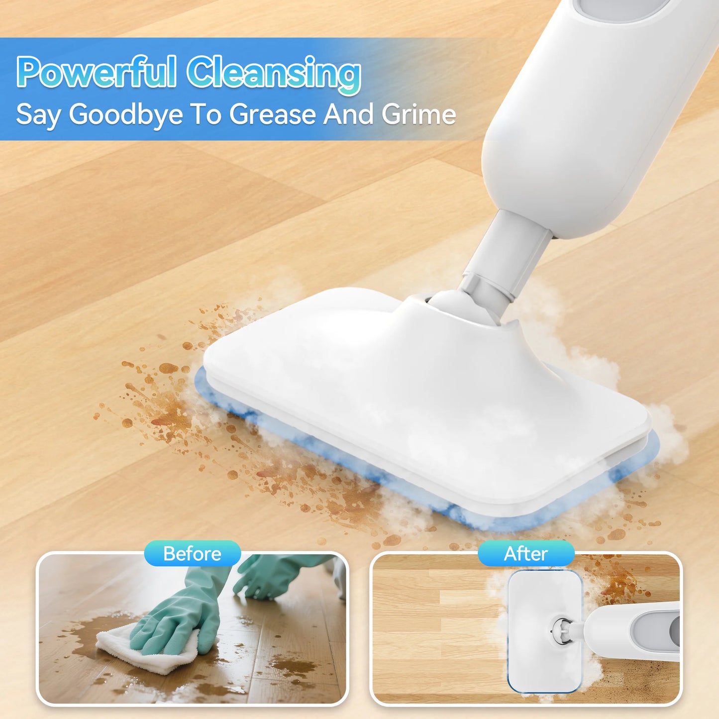 INSE Powerful 6 In 1 Steam Vac Mop For Scrubbing And Cleaning