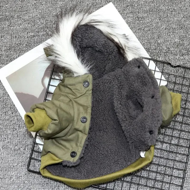 Dog Coat Jacket Polyester For Autumn Winter Weather Protection
