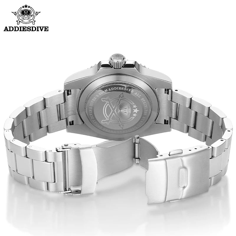 ADDIESDIVE Men's Quartz Watch 200m Waterproof Stainless Steel