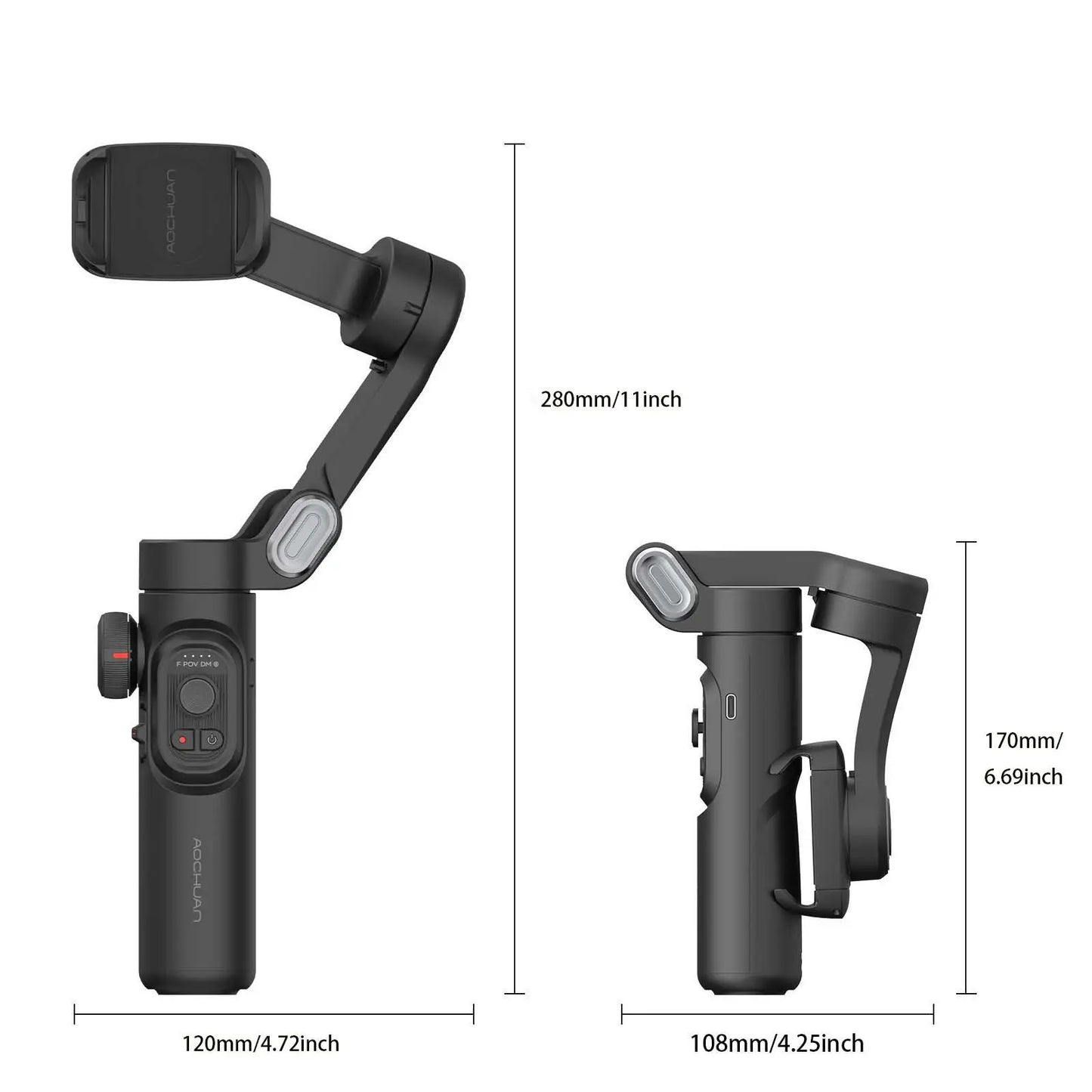 Aochuan Face Tracking Vlog XE Handheld Gimbal Stabilizer With Light