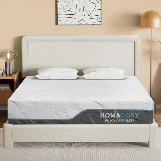 Premium Memory Foam Mattress - Extra Firm Dual Sides for Back Pain Relief