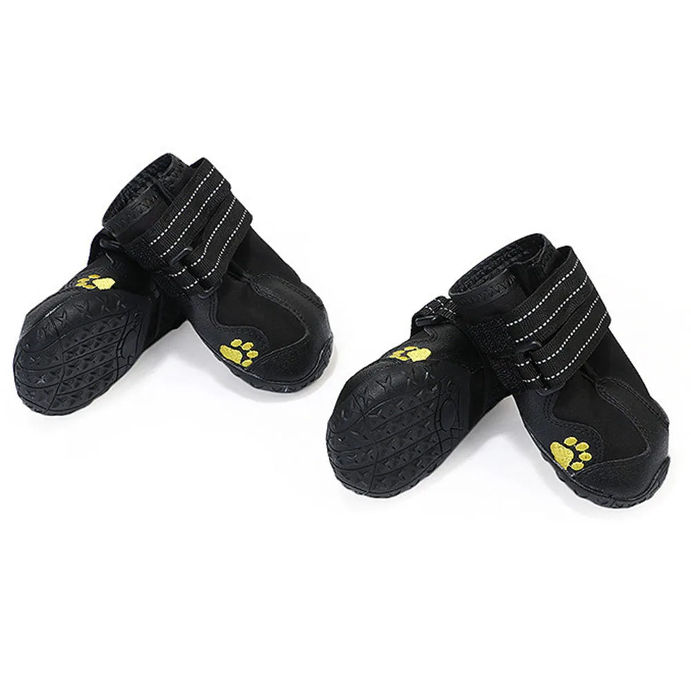 All Season Reflective Waterproof Anti Slip Rubber Dog Booties 4pcs