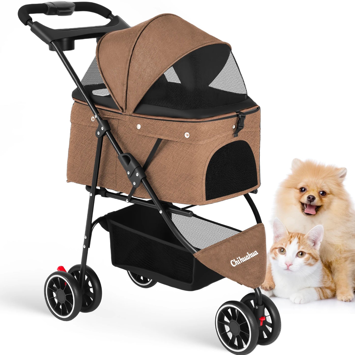 CHIHUAHUA Pet Stroller For Dogs And Cats With Alloy Frame