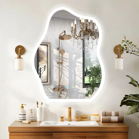 Cloud Shape LED Bathroom Mirror Backlight Dimmable Anti Fog