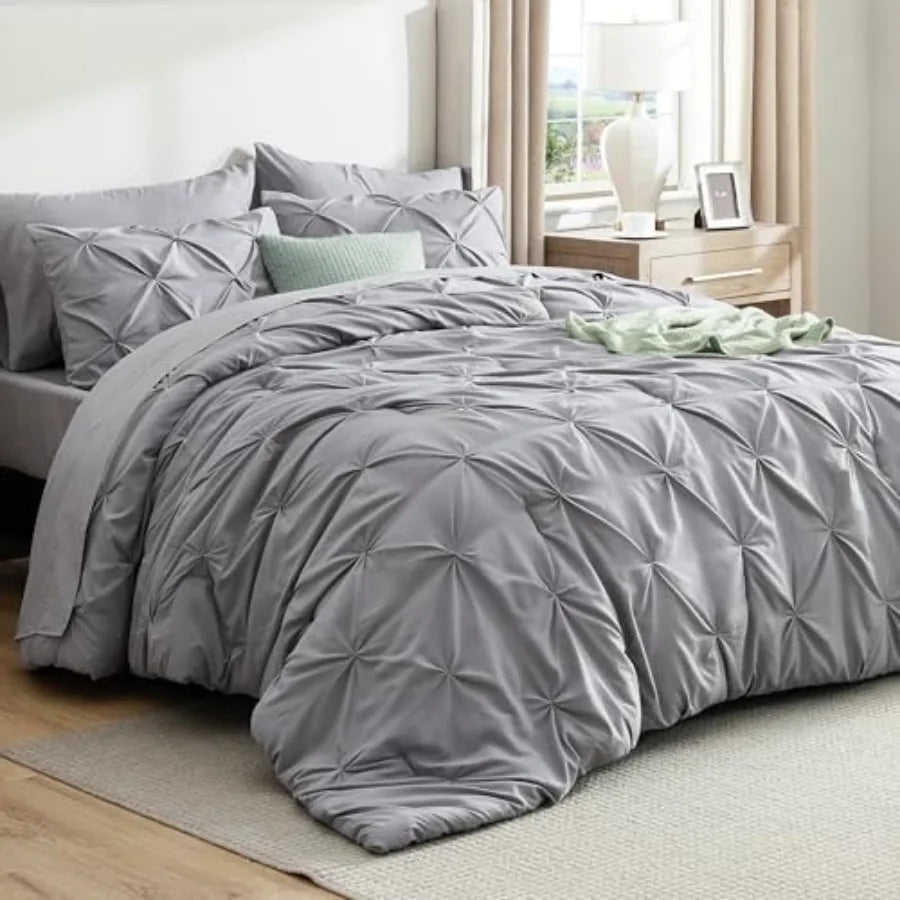Linen Comforter Set Duvet Cover And Pillowcases 7 Piece