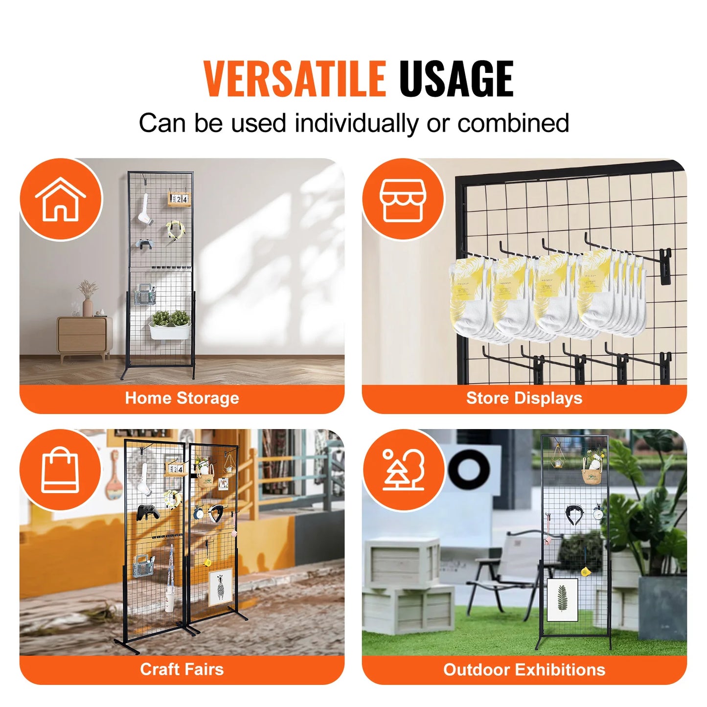 SucceBuy Double Side Gridwall Panels For Art Shows And Retail