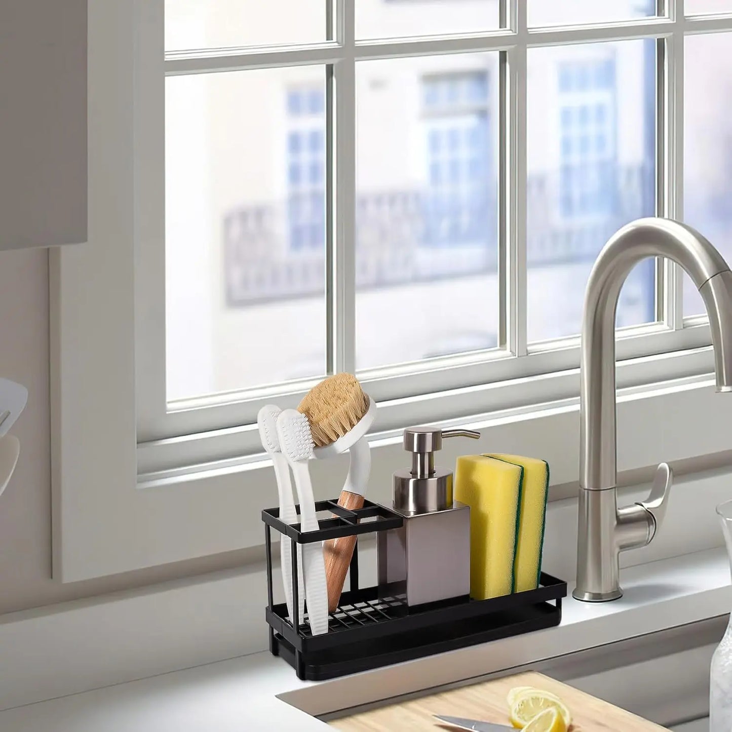 Modern Bathroom Toothbrush Holder Countertop Organizer