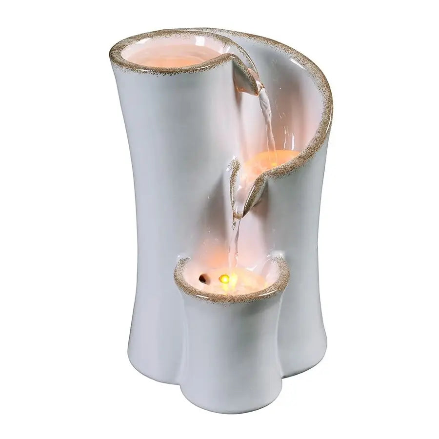 Indoor Tabletop Fountain Relaxation Desktop Waterfall 3 Tier Zen