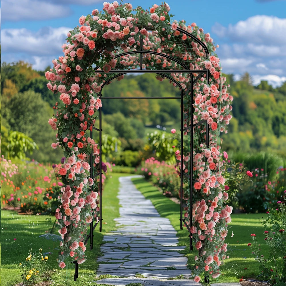 Wisfor U Shaped Metal Tall Plant Trellis Frame For Climbing