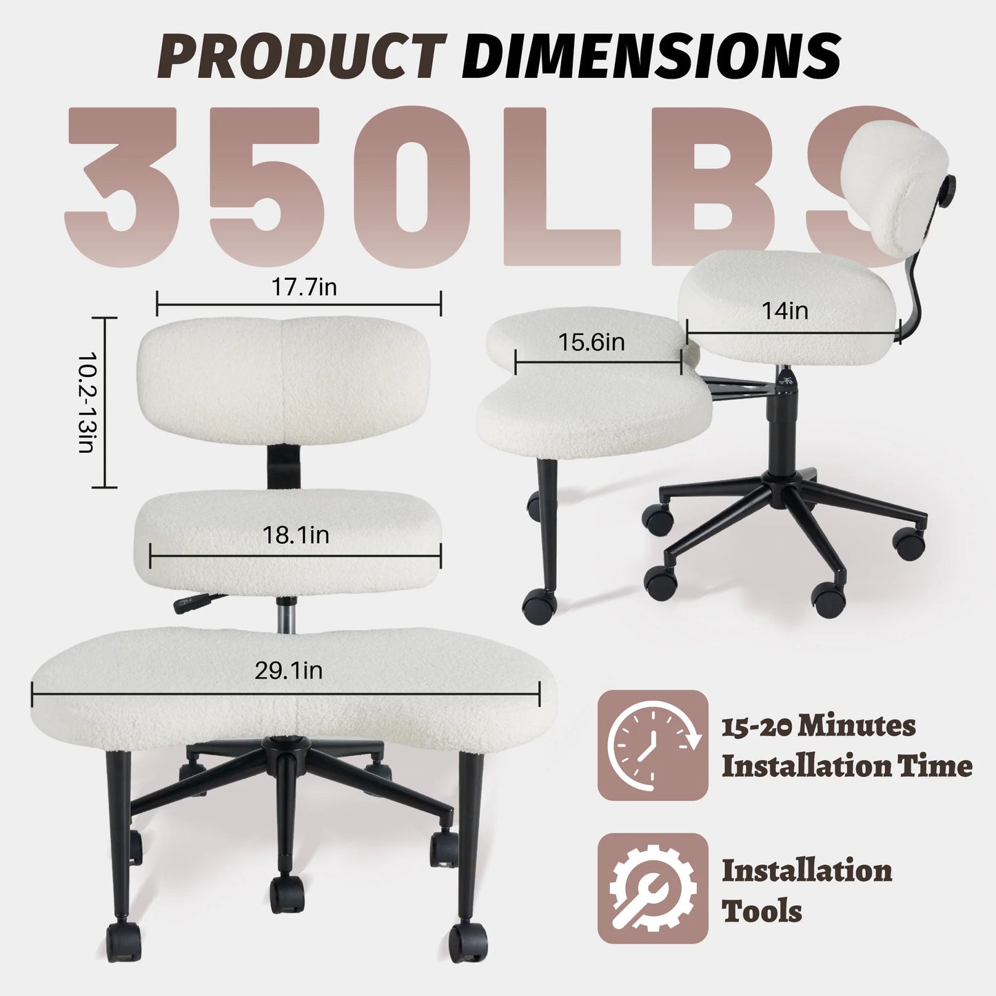 Ergonomic Executive Office Chair with Adjustable Height