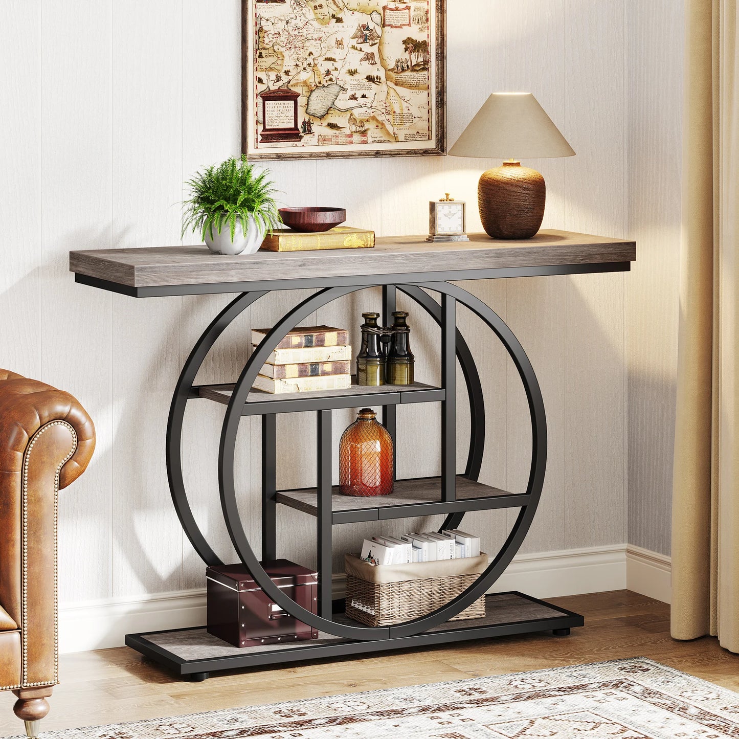 4 Tier Entryway Sofa Table For Living Room