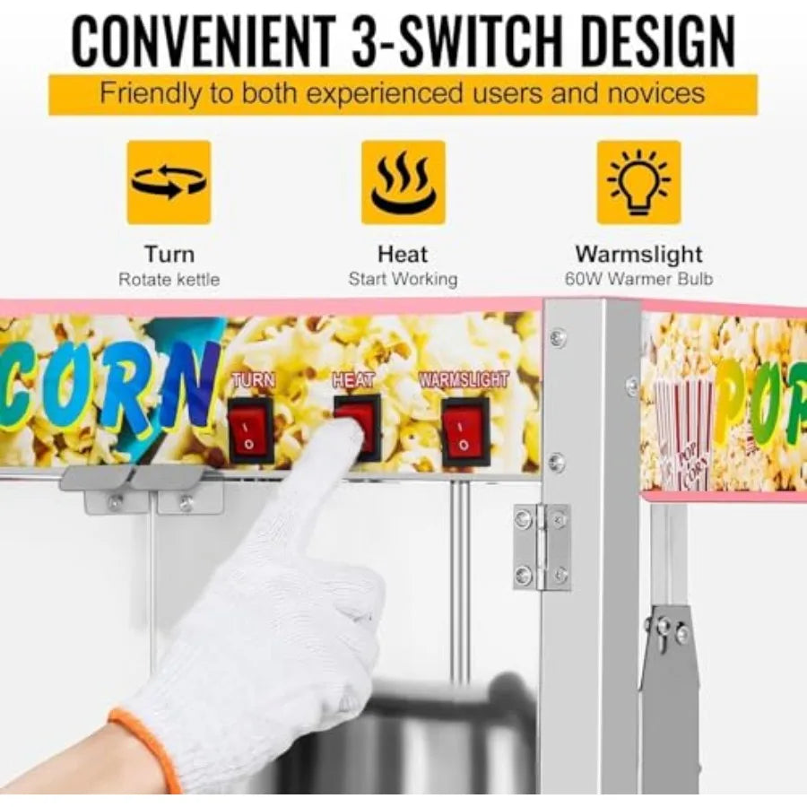 Movie Theater Style Countertop Popcorn Maker