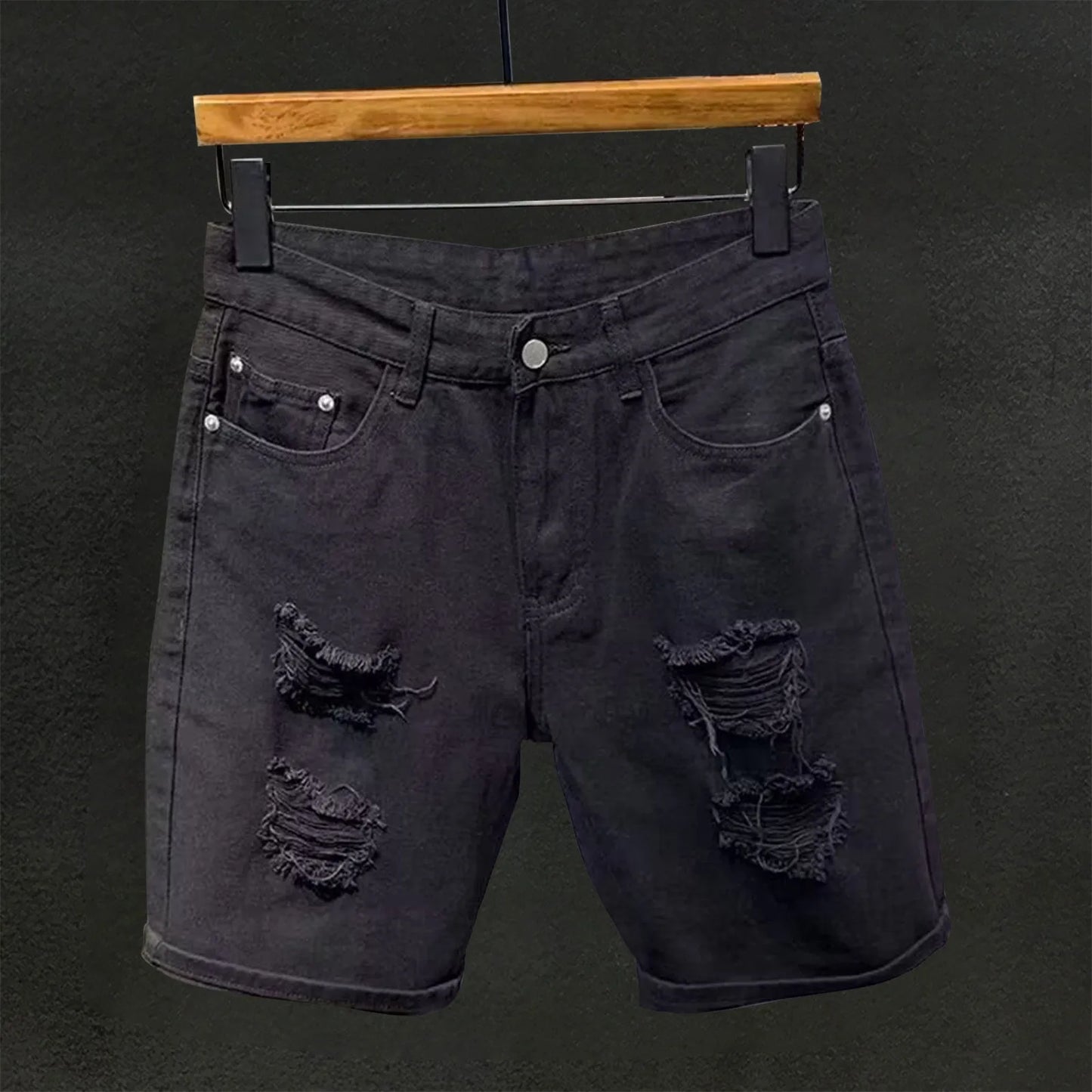 Men's Summer Ripped Denim Shorts For Everyday Wear