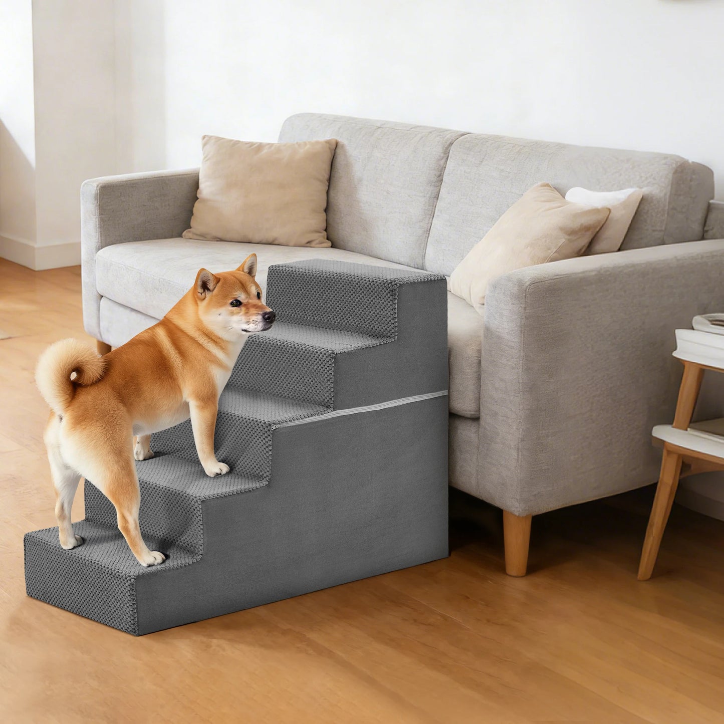 Curved Foam Dog Stairs for Beds, Sofas & Couches