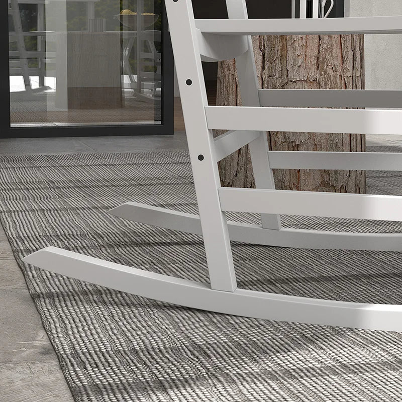 Outsunny Rocking Chair Set With Foldable Table Outdoor Patio
