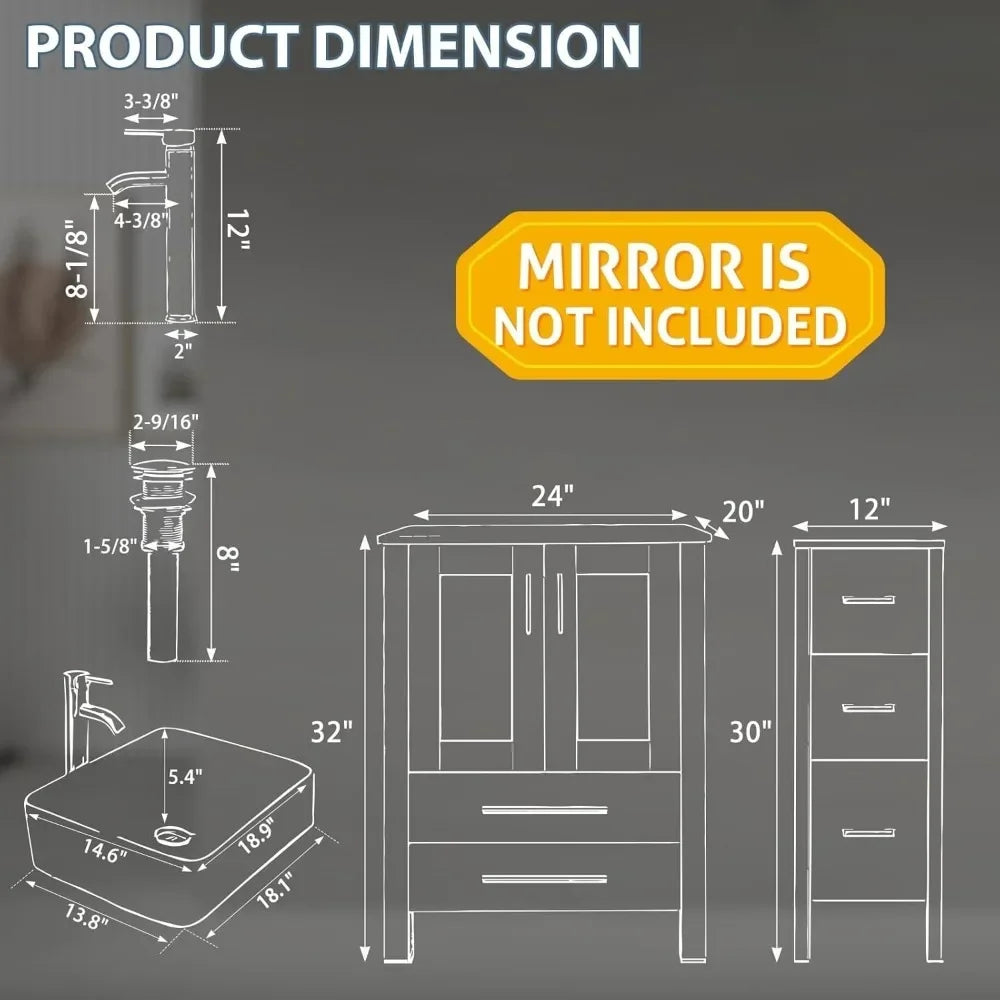 Modern Bathroom Vanity Sink Combo With Spacious Storage Space